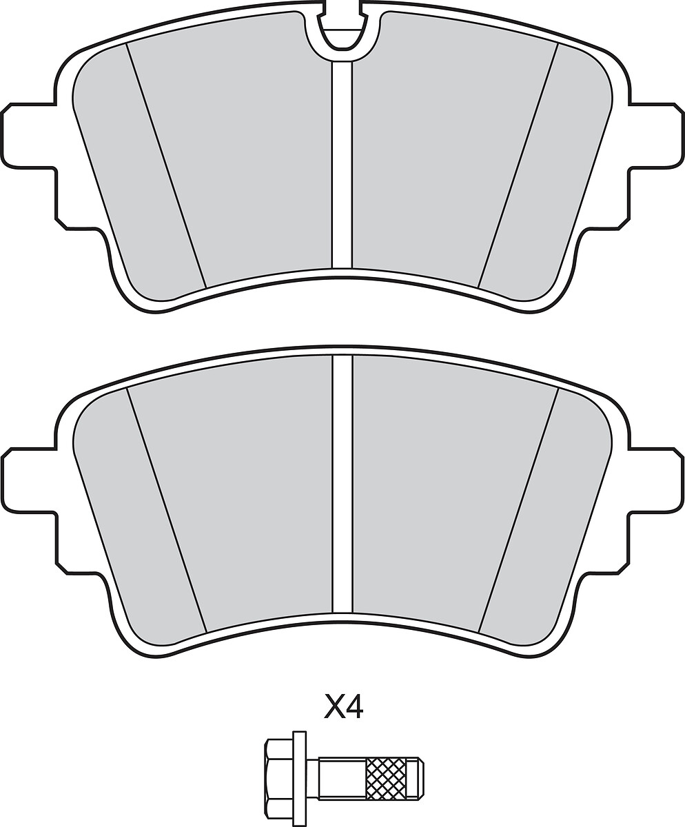Jogo de 4 pastilhas de travão VALEO ref. 302783